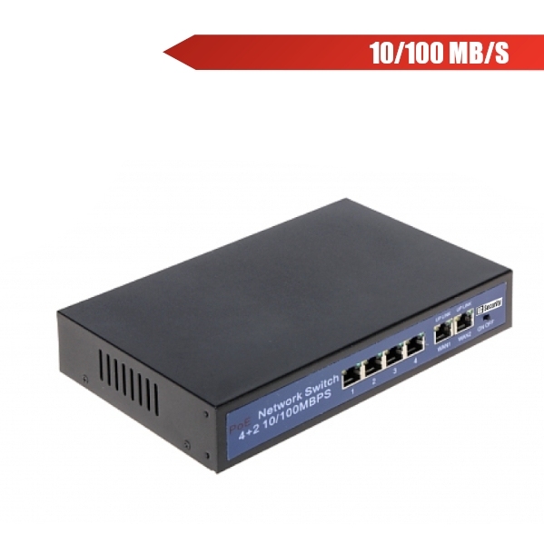LC-EP-66/2 - Switch PoE 6-portowy
